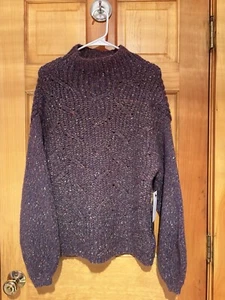 Tribal Jeans Pflaume Strick Rollkragen Pullover Damen Medium Grobstrick Weich Pullover - Bild 1 von 5