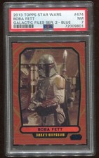 2013 Topps Star Wars Galactic Files Series 2 Blue 183/350 Boba Fett #474 PSA 7