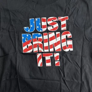 The Rock Vintage Rare WWF WWE Just Bring It Dwayne Johnson USA Bull Sz XL OG New - Picture 1 of 14