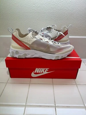 Nike React Element 87 Sail Light Bone 2018 Size 9.5 AQ1090-100 DS NEW - Image 1 of 3