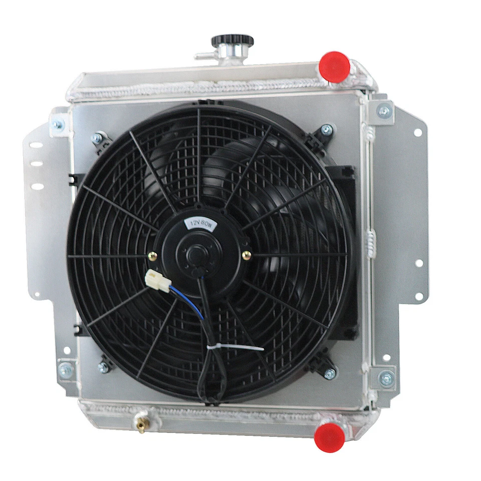 RADIATOR+SHROUD 14" 90W FAN FIT 1984-98 SUZUKI SAMURAI/CHEVROLET SJ413 1.3L MT Foto 1 de 4