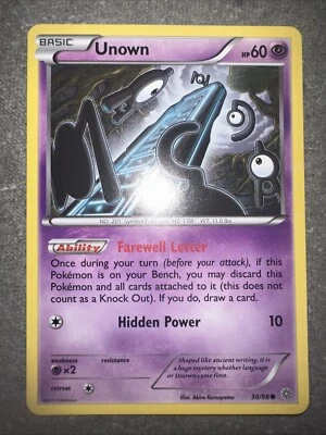 Unown 30/98 Pokemon XY - Ancient Origins Common NM 2015 (VLP) - Image 1 of 2