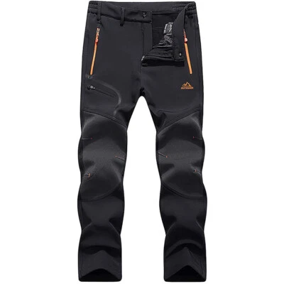 Mens Snow Ski Pants Winter Hiking Fleece Lined Windproof Snowboard Outdoor Pants - Image 1 of 4