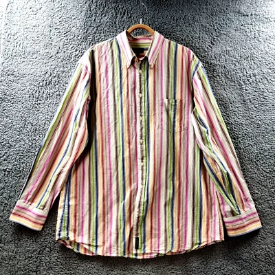 Camisa informal Coast para hombre talla XXL multicolor a rayas manga larga cuello Foto 1 de 4