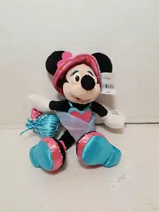 New Disney Store Minnie Mouse At The Beach Size 9" Stuffed Plush Doll Toy Rare - Picture 1 of 4