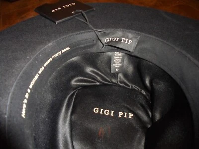 Nuevo~Gigi & Pip 100% Lana Australiana Rancher Sombrero de Vaquero Talla 57 Pequeño/Mediano Negro Foto 1 de 4