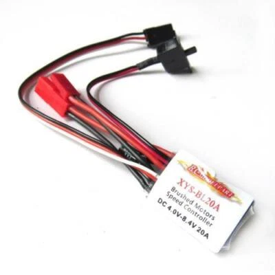 RC ESC 20A Brush Motor Speed Controller w/ Brake for 1/16-24 RC Car Boat Tank - Image 1 of 4