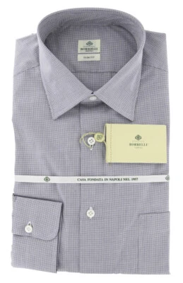 Luigi Borrelli Midnight Navy Blue Shirt 15.75/40 - Image 1 of 4