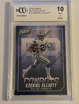 2018 Panini MJH Exclusive #12 Ezekiel Elliott Dallas Cowboys BCCG 10 Mint! - Image 1 of 2