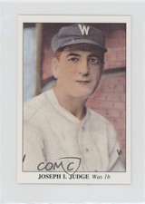 1985 Big League Collectibles America's National Pastime 1930 to 1939 Joe Judge