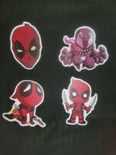 Marvel Universe Deadpool Venom (4 Skateboard Laptop Stickers)