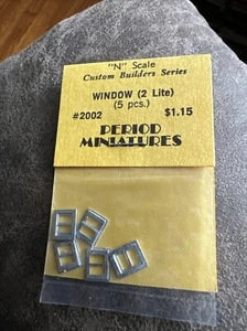 Period Miniatures Custom Builders N #2002 2 Lite Windows (5 pcs) New - Picture 1 of 3