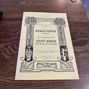 Joshua Rifkin Pianist Performing the Music of Scott Joplin 1973 Pauley Pavilion - Picture 1 of 3