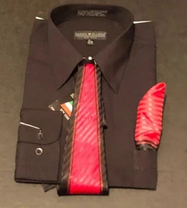 DANIEL ELLISSA MENS DRESS SHIRT 14.5 NEW WITH TAGS black  in color sleeve 32-33 - Picture 1 of 1