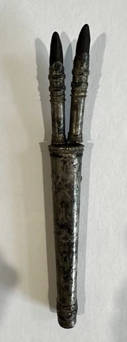 Thai Siam Rare Vintage Sterling Silver Miniature Silver Swords Set, 7” 1.8 OZ Cover