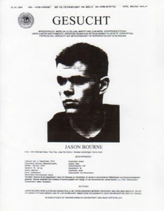 The Bourne Supremacy, Wanted Poster, Matt Damon - Picture 1 of 1