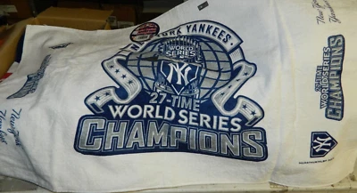 NUEVA YORK YANKEES béisbol toalla de playa serie mundial CAMPEONES 2009 ARMARIO DE PLAYA Foto 1 de 4
