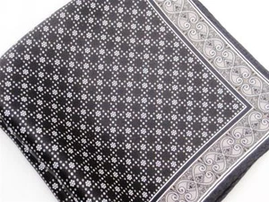 New 14" Satin 100% Silk Pocket Square--Black Oyster Pearl-B2 - Picture 1 of 1