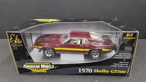 AMERICAN MUSCLE ERTL 1970 SHELBY GT500 BORDEAUX 1/18 SR - Foto 1 di 7