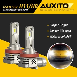 Kit de conversión de haz de bombillas bajas de faros AUXITO H11 LED H8 6000K súper brillante - Imagen 1 de 12