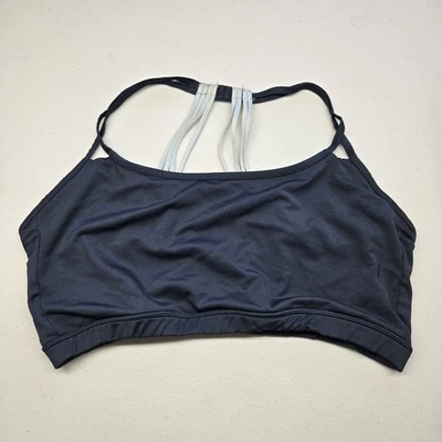 LIVI Active女式运动文胸22海军蓝绑带套衫无衬里 — 第 1/4 张图片