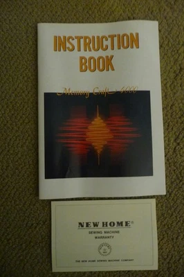 Memory Craft 4000 Instruction Book Manual New Home Sewing Co & Warranty Card - Image 1 of 2