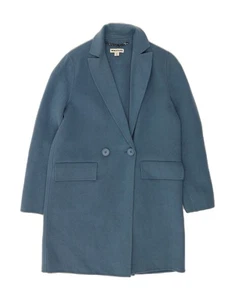 WHISTLES soprabito donna UK 12 lana blu medio DT07 - Foto 1 di 3