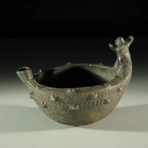 9971) Vintage Terracotta Ceremonial Bowl Nigeria Africa AFRICAN ART - Picture 1 of 1