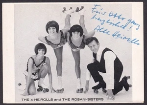THE HEIROLLS and THE ROSANI SISTERS German Musical Act signed postcard - Picture 1 of 2
