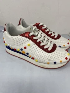 Zapatillas Desigual Galaxy Candy Blanco Rojo Tachonado Arco Iris Plataforma Calle Talla 7.5 - Imagen 1 de 7