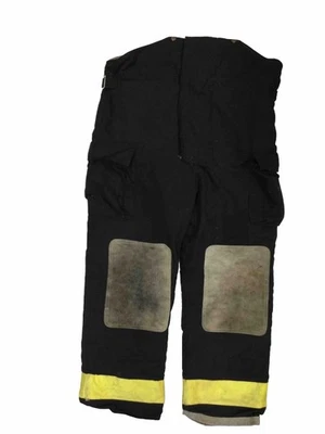 Pantalones de bombero 44x32 Globe negros espalda alta con cinta amarilla P1482 Foto 1 de 4