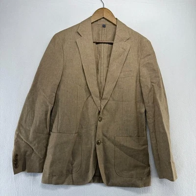 J Crew Thompson Jacket Men's 36 R Brown Linen Two Button Blazer Sport Coat NEW - Image 1 of 4