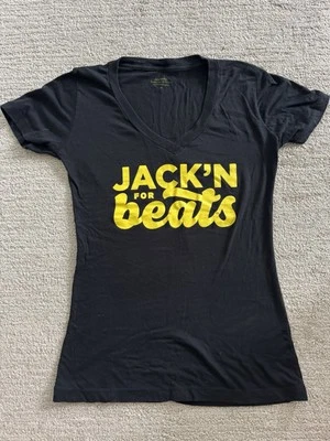 Jack Daniels Tennessee Honey Jack’N For Beats V-Neck Shirt Women Size Medium - image 1 of 4