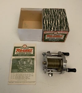 Pflueger Rocket #1345 Fishing Reel Original Box & Instructions Level Wind VTG - Picture 1 of 6
