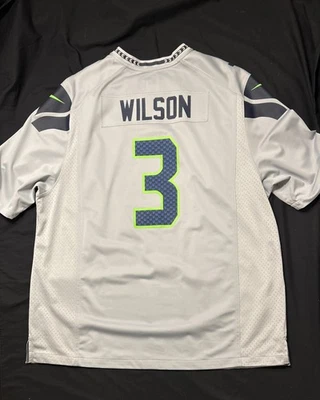 Seattle Seahawks Russell Wilson Jersey Grey Nike Men’s Size XXL/2XL NFL - Image 1 of 4