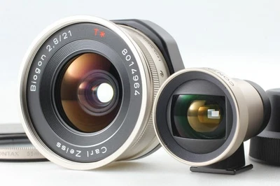 Cleaned Lens [MINT] Contax Carl Zeiss Biogon T* 21mm F/2.8+GF Finder from JAPAN - Image 1 of 4