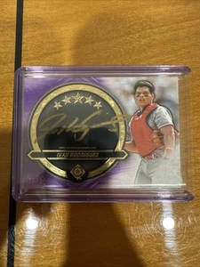 2021 Topps Five Star - Golden Graphs Ivan Rodriguez #GG-IR Purple /25 (AU) - Picture 1 of 2