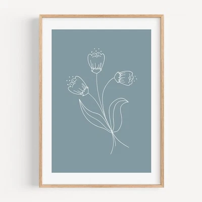 Flower Botanical Floral Art Decor Poster Print - FLA435 - Image 1 of 4