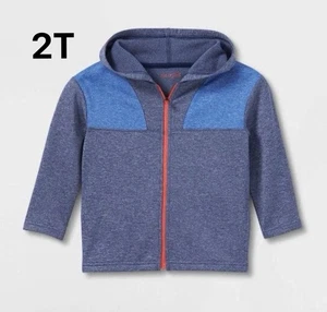 Cat&Jack Jacke Kleinkind Kinder Junge Fleece Freizeit leichtes Sweatshirt Kapuze 2T - Bild 1 von 7