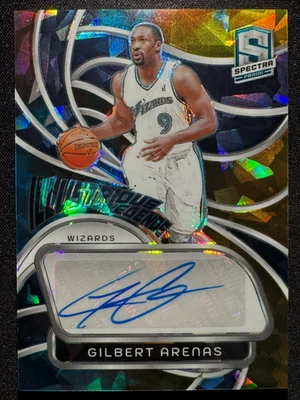 Gilbert Arenas 2023-24 Panini Spectra 17/49 Auto Ice Illustrious Legends Wizards - Image 1 of 3