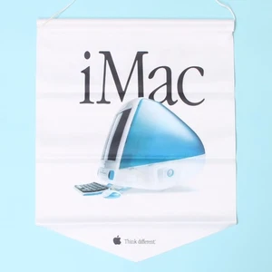 Vintage Promotional Apple iMac G3 Think Different Retail Banner Sign Flag *NEW* - Picture 1 of 4
