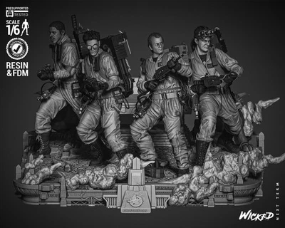Ghostbusters Diorama Statue Modellbausatz unbemalt/unmontiert - Bild 1 von 4