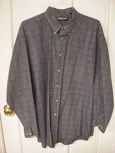 Kirkland Signature 100 % Baumwolle kariertes Langarmhemd - 2XL - Bild 1 von 1