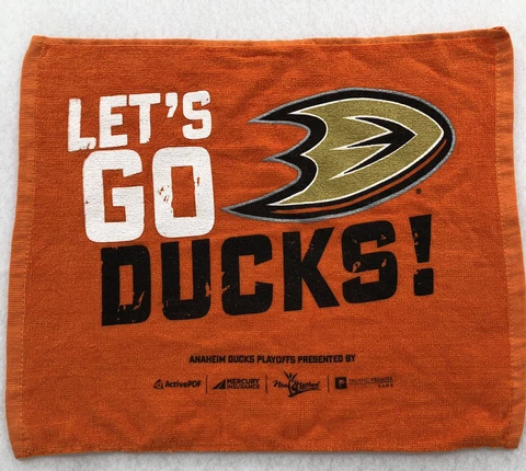 NHL Anaheim Ducks Playoffs Rally Hand Towel Let’s Go Ducks 14” x 17” New Cover