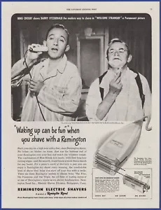 Vintage 1947 REMINGTON Elektrorasierer Rasierer Rasur Bing Crosby 1940er Print Ad - Bild 1 von 1