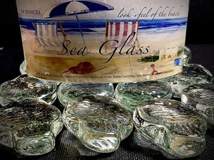 Glass Marbles Pebbles Fish Shaped Aquarium Vase Decoration Set Of 15 Iridescent - Picture 1 of 8