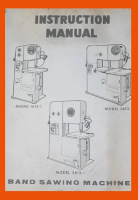DoALL 2612-1,1612-1 & 3613-1 Bandsaw Saw Operations Maintenance Manual 51 Pages - Image 1 of 3