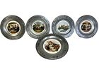 1776-1976 Bicentennial The Great American Revolution Pewter Plates Set Of 5