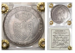 ITALIA REGNO DI NAPOLI Ferdinando IV Piastra 1805 RRRR Variante HEER Mint Error - Imagen 1 de 9