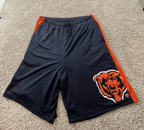 Chicago Bears Shorts Mens 2XL Blue Orange Training Football  NFL Cover